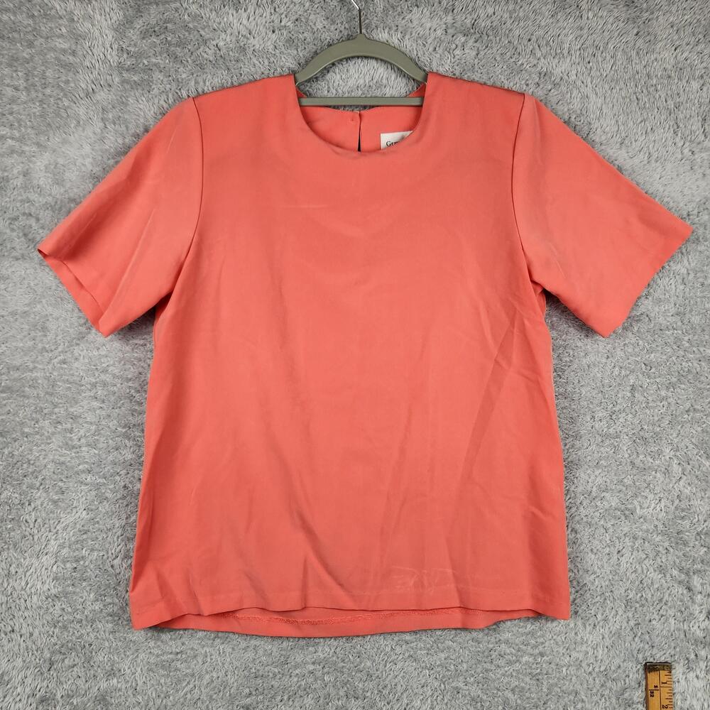 Vintage Graver Studio Blouse Womens Small Pink Minimalist Boho Preppy Top 90s